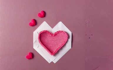 Pink Heart on Pink Background

