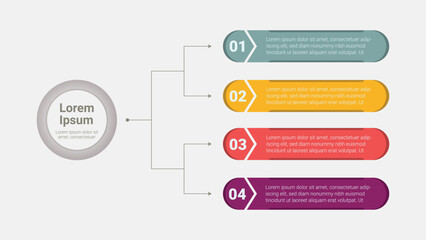 Tree steps infographics design vector can be used for presentations, banner, flow chart, info graph, diagram, annual report, web design. Business concept with 4 options, steps or processes