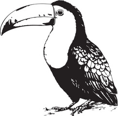 Toucan Bird Vector illustration, SVG