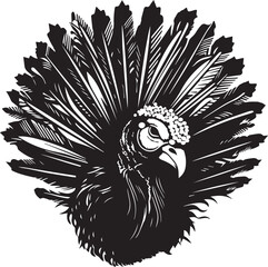 Turkey Farm animal vector illustration, SVG 