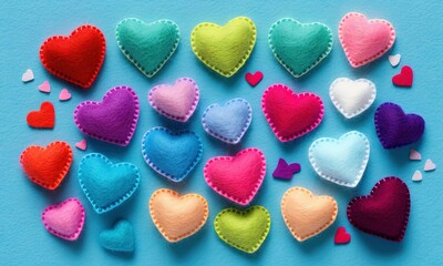 Colorful Hearts Display