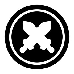 Obraz premium attack glyph icon