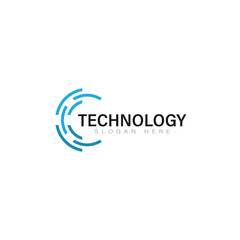 technology teh logo modern design vector