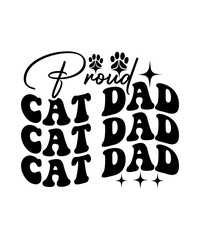 proud cat dad svg design