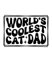 world’s coolest cat dad svg design