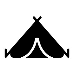 tent glyph icon