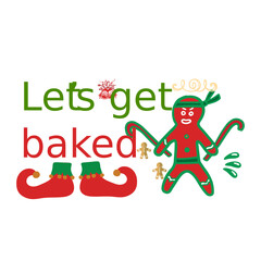 Christmas vector typography design