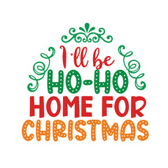 Naklejka premium Christmas vector typography design