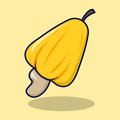 Cashew Fruit vector Illustration. Cashew icon Concept isolated. Flat design
