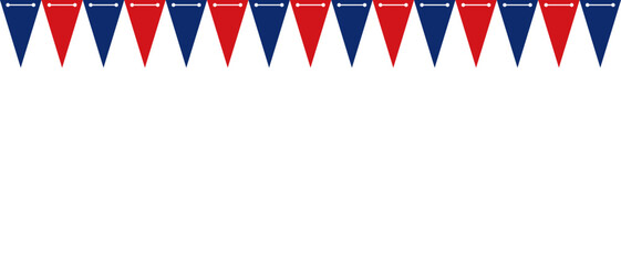 Obraz premium America USA red blue triangle ribbons background banner template. 4th of july independence day.