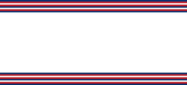 America USA red blue colors striped line background banner template. 4th of july independence day.