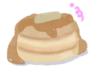 cute cartoon pictures of pancakes watercolor