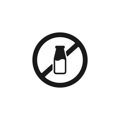 Best Lactose free icon or Lactose free symbol vector isolated in flat style. Lactose free icon vector for product packaging design element. Simple Lactose free symbol for packaging design.