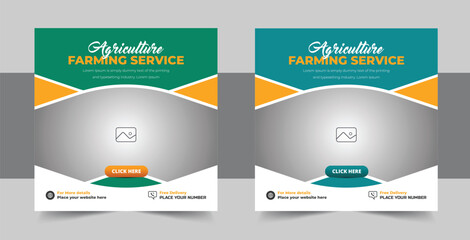 Creative Lawn care and Gardening service social media post template design, Gardening and Landscaping service social media post design layout