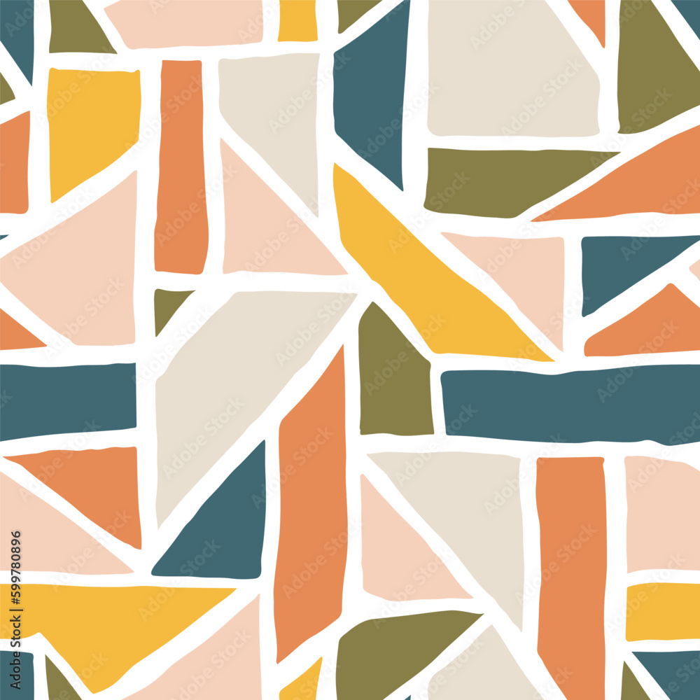 Poster seamless abstract hand drawn pattern