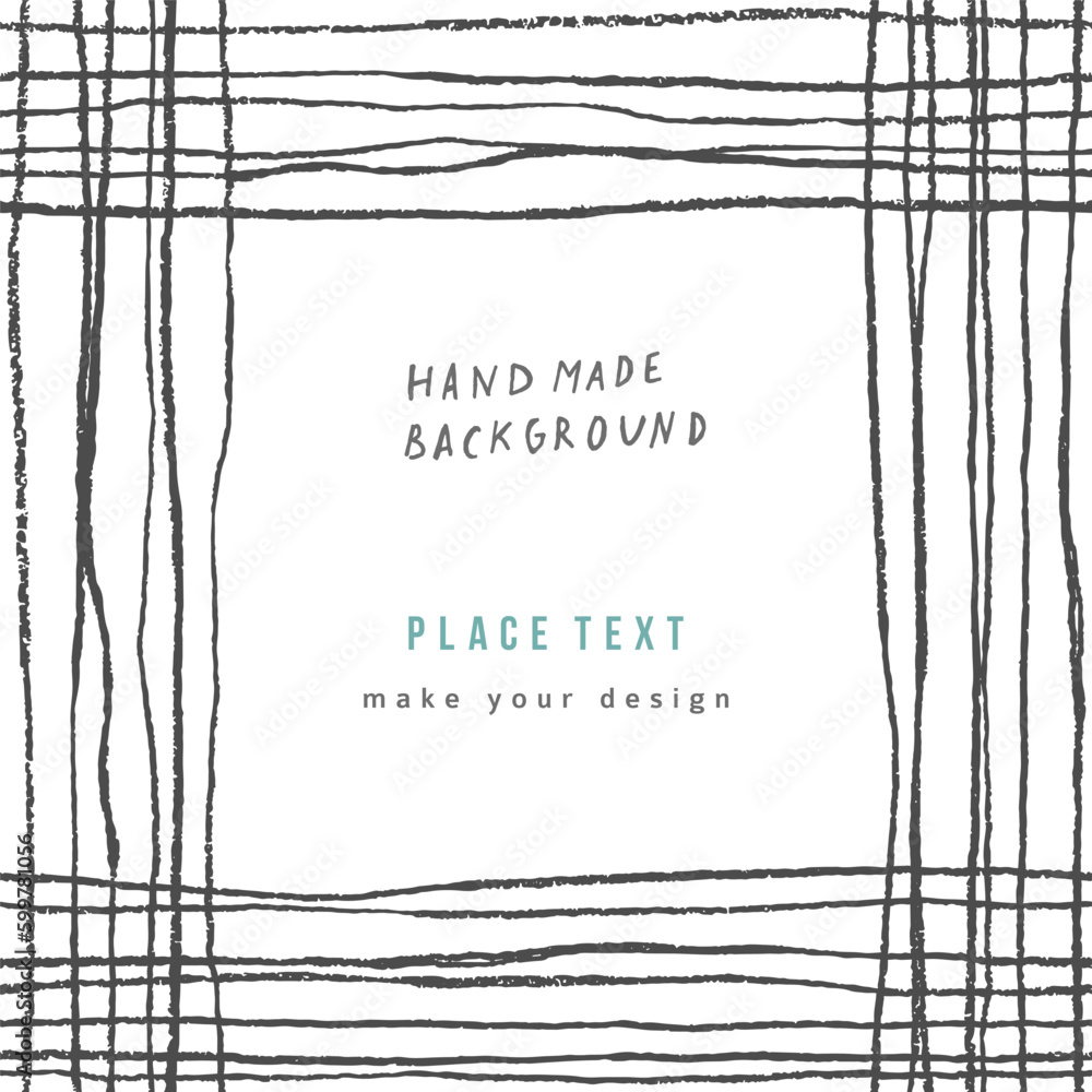 Poster abstract background with black hand drawn lines