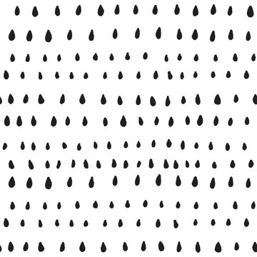 Seamless abstract hand drawn rainy pattern