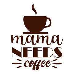 Coffee isolated typography design