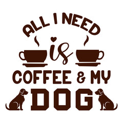 Coffee isolated typography design