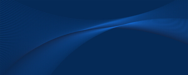 abstract luxury line waves dark blue background