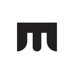 letter M building logo illustration.