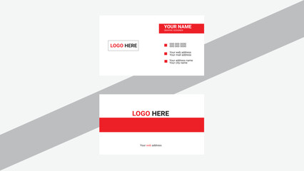 Red Corporate Business Card Layout.Red modern creative business card and name card horizontal simple clean template vector design.