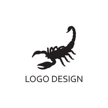 simple black scorpio for logo design. silhouette of scorpio vector design