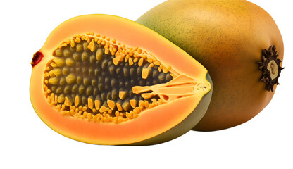 fruits isolated on transparent background. 3D render.