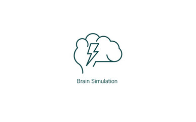 Vector Illustration of Brain Simulation: Advancing Our Understanding of the Mind