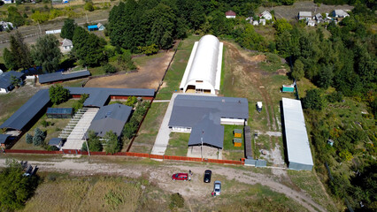 Goat farm in the Kharkiv region from a bird's eye view