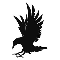 silhouette of a crow