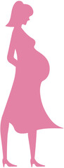 Obraz na płótnie Canvas Mother Day Pregnant Woman Silhouette lcon 