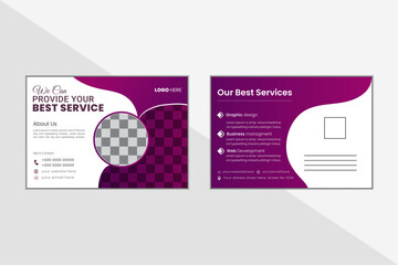 Business Post Card Template, Vector Template for Opening Invitation Editable. Postcard design, Corporate Professional Business Postcard Design, Event Card Design, Invitation Design, Direct Mail EDDM