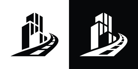 Fototapeta premium logo design simple building icon vector illustration