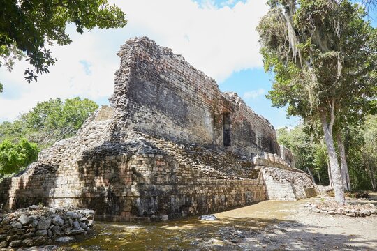The Mayan Ruins of El Hormiguero in Campeche, Mexico, Best Known for its Huge Earth Monster Building