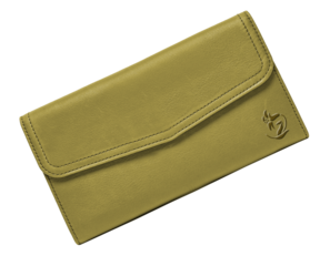 yellow leather wallet