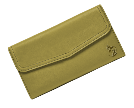yellow leather wallet