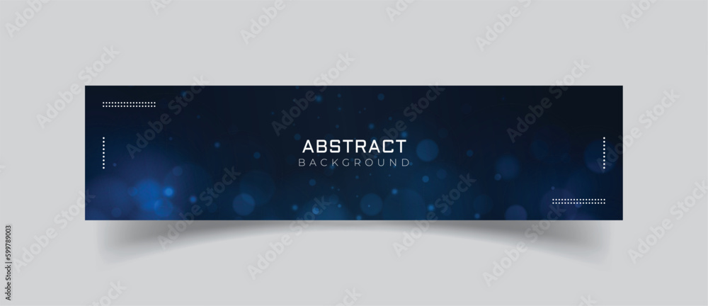 Poster linkedin banner with simple abstract bubbles background