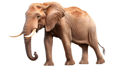 Elephant isolated on transparent background. 3D rendering.