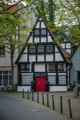 Historical buildings in the historical center of Osnabrück, Lower Saxony, Germany