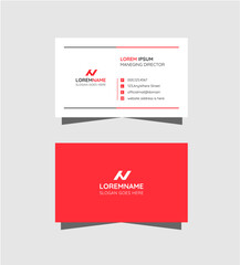 Minimal corporate business card template. Modern and simple and clean professional visiting card design. Elegant calling card layout design for company or office or personal use.