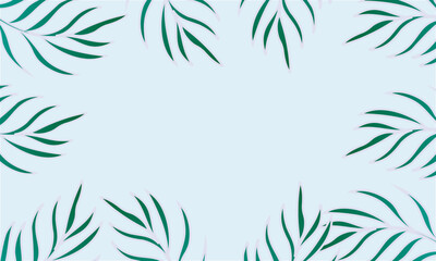 Summer background with leaves for text