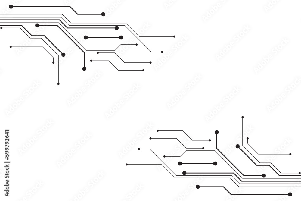 Poster abstract futuristic circuit board illustration, circuit board with various technology elements. circ