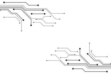 Abstract futuristic circuit board Illustration, Circuit board with various technology elements. Circuit board pattern for technology background. Vector illustration