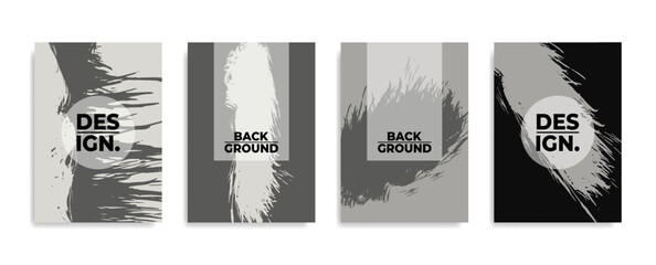 Modern abstract background cover set in grunge style