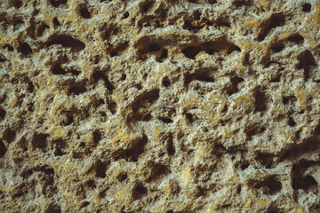 the texture of a stone with a cavity