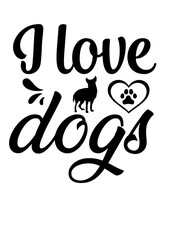 Dog typography illustration