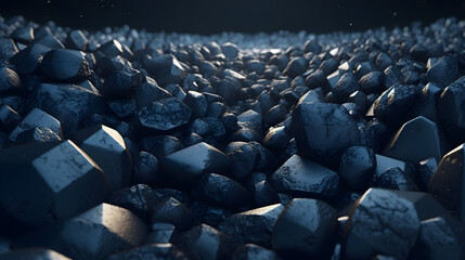 Fototapeta premium Black stone texture background. 