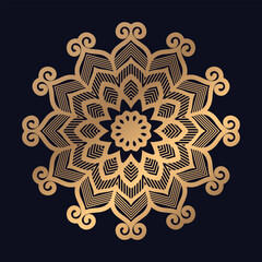 Cute Golden Mandala Design Background