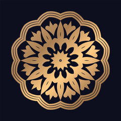 Elegant Golden Mandala Design Background 